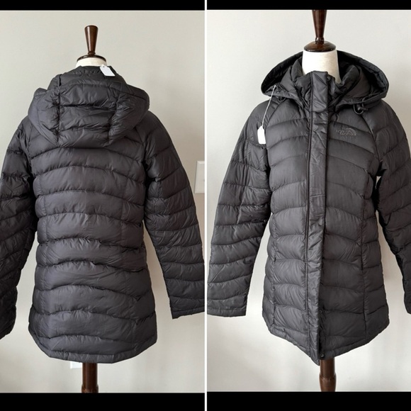 The North Face 600 Down Puffer Parka with Removable Hood - Charcoal Gray - Picture 1 of 12